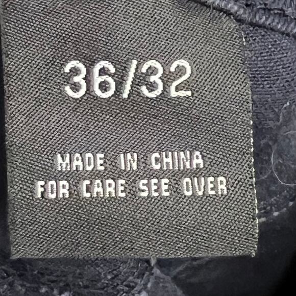 ARGONAUT NATION Men’s Distressed Black Jeans Tuxedo Stripes 36x32 - Picture 6 of 8